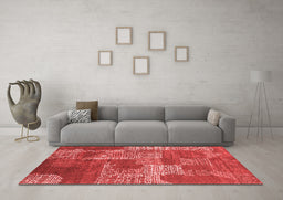 Transitional Red Washable Rugs