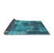 Sideview of Patchwork Light Blue Transitional Rug, con2276lblu