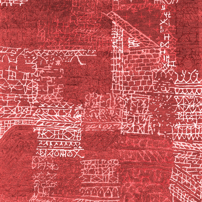 Patchwork Red Transitional Area Rugs