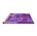 Sideview of Machine Washable Patchwork Purple Transitional Area Rugs, wshcon2276pur