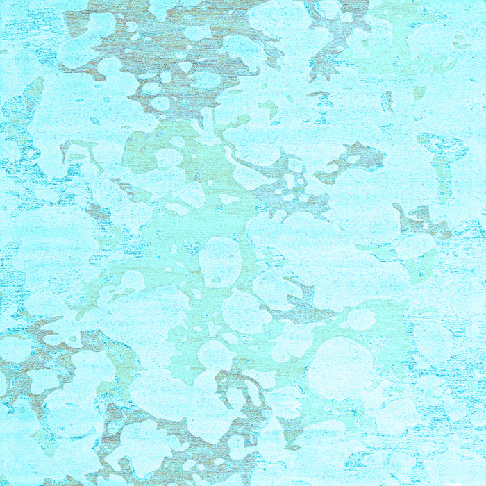 Square Abstract Light Blue Contemporary Rug, con2277lblu