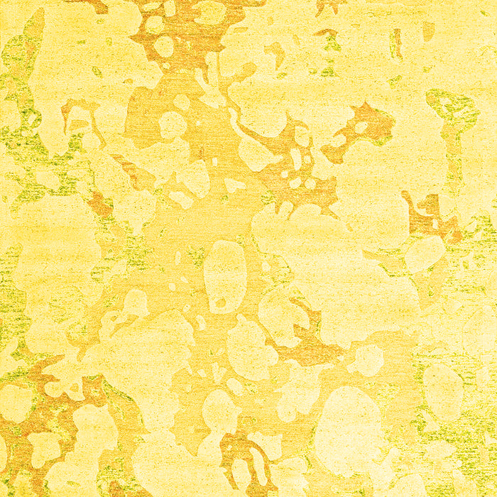 Machine Washable Abstract Yellow Contemporary Rug, wshcon2277yw
