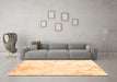 Machine Washable Abstract Orange Contemporary Area Rugs in a Living Room, wshcon2277org