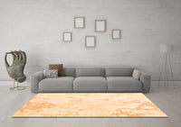 Machine Washable Abstract Orange Contemporary Rug, wshcon2277org