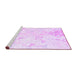 Sideview of Machine Washable Abstract Purple Contemporary Area Rugs, wshcon2277pur