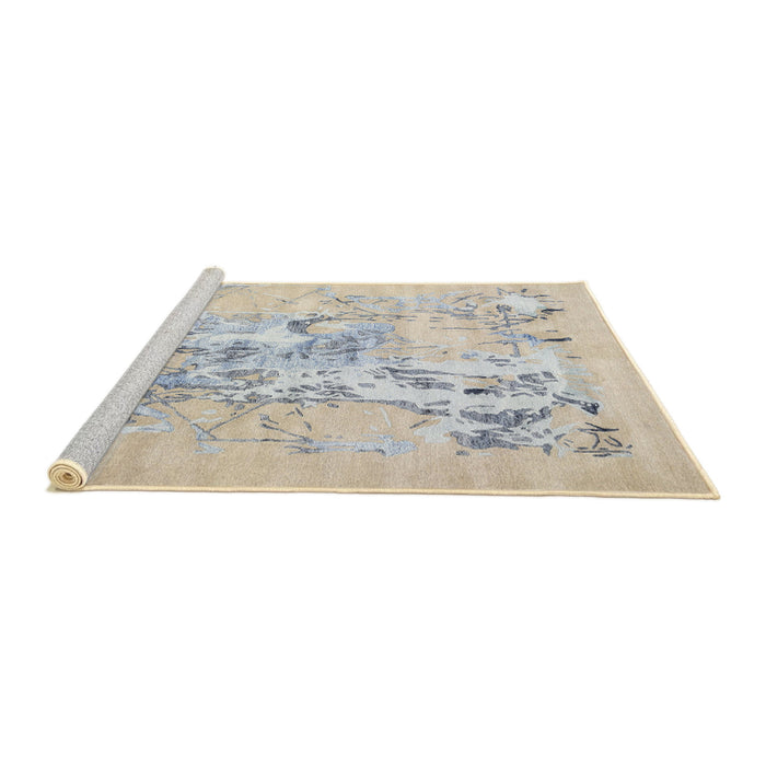 Serging Thickness of Machine Washable Contemporary Sage Green Rug, wshcon2278