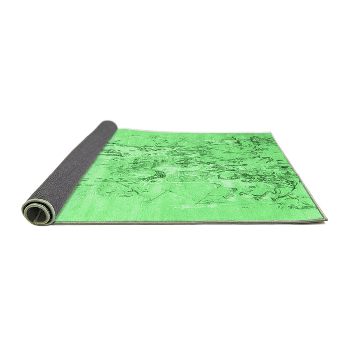 Sideview of Abstract Emerald Green Contemporary Rug, con2278emgrn