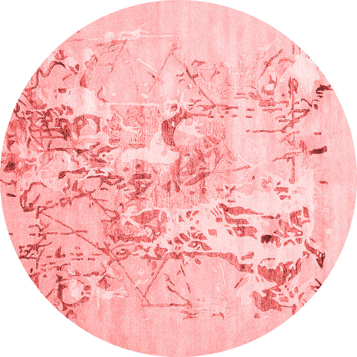 Machine Washable Abstract Red Contemporary Rug, wshcon2278red