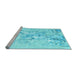 Sideview of Machine Washable Abstract Light Blue Contemporary Rug, wshcon2278lblu