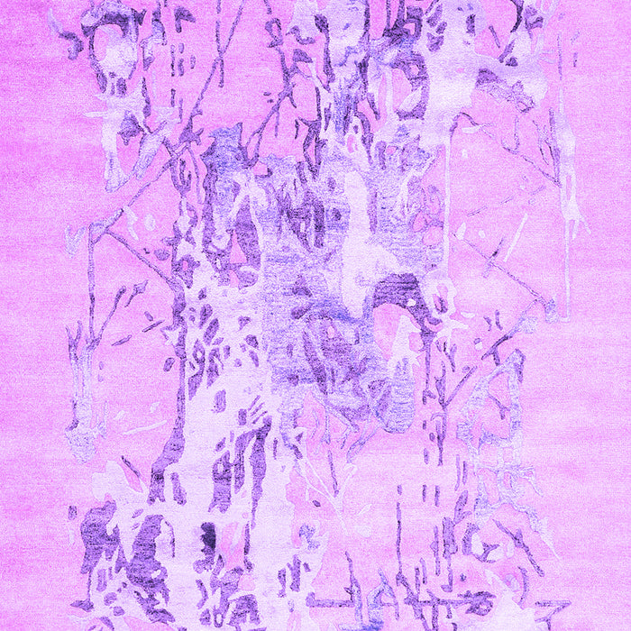 Machine Washable Abstract Purple Contemporary Area Rugs, wshcon2278pur