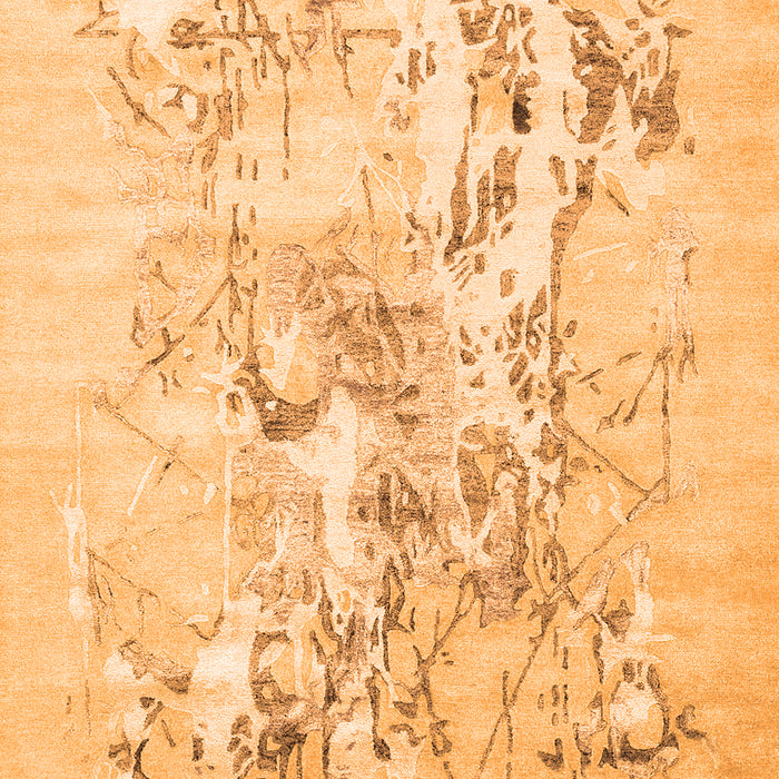 Abstract Orange Contemporary Rug, con2278org