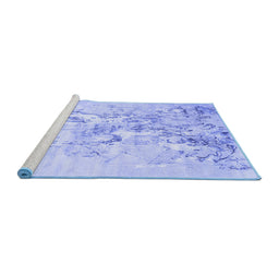 Sideview of Machine Washable Abstract Blue Contemporary Rug, wshcon2278blu
