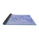 Sideview of Abstract Blue Contemporary Rug, con2278blu