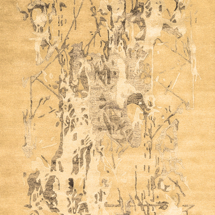 Machine Washable Abstract Brown Contemporary Rug, wshcon2278brn