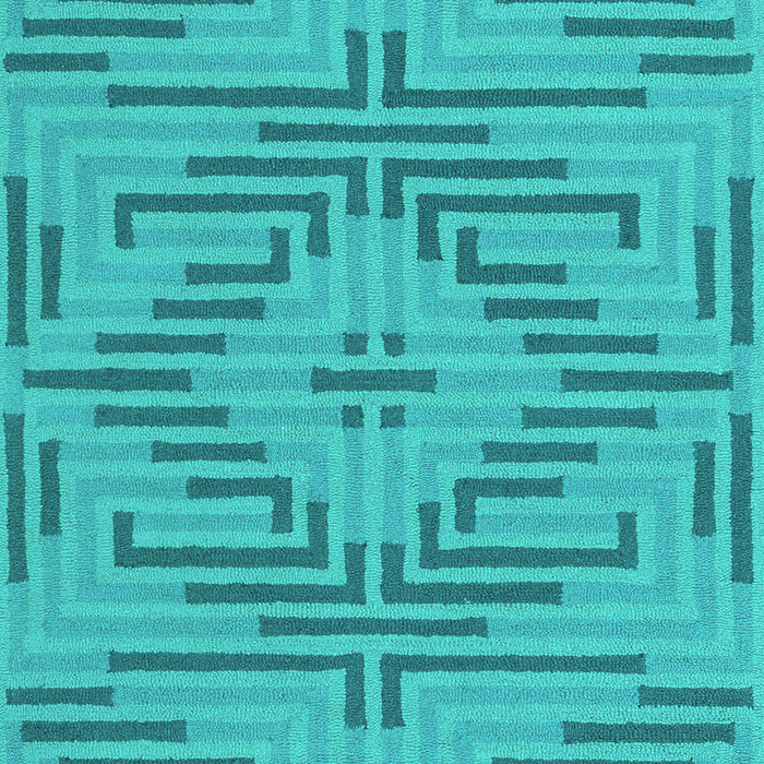Abstract Turquoise Contemporary Rug, con2279turq