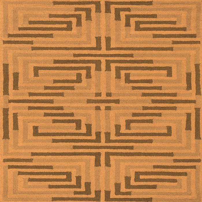 Serging Thickness of Abstract Orange Contemporary Rug, con2279org