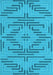 Abstract Light Blue Contemporary Rug, con2279lblu