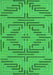 Serging Thickness of Machine Washable Abstract Green Contemporary Area Rugs, wshcon2279grn