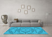 Machine Washable Abstract Light Blue Contemporary Rug in a Living Room, wshcon2279lblu