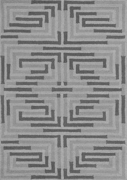 Abstract Gray Contemporary Rug, con2279gry
