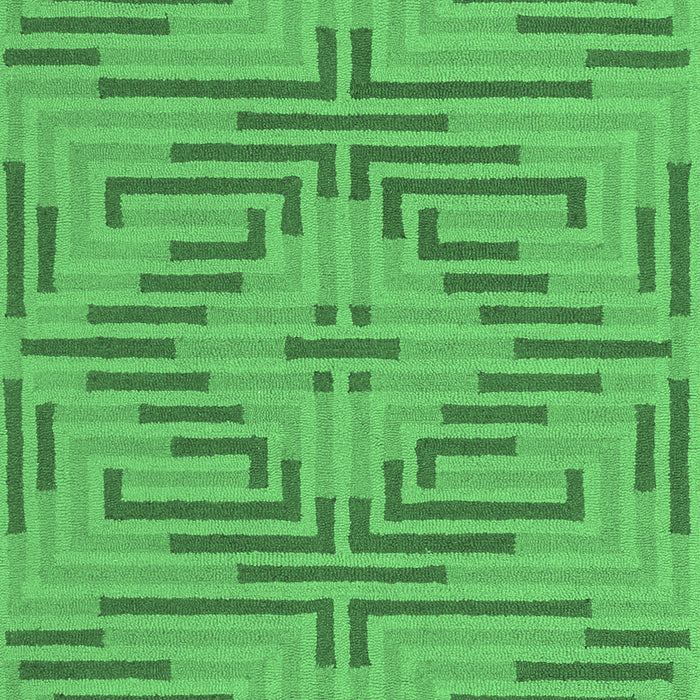 Abstract Emerald Green Contemporary Rug, con2279emgrn