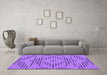 Machine Washable Abstract Purple Contemporary Area Rugs in a Living Room, wshcon2279pur