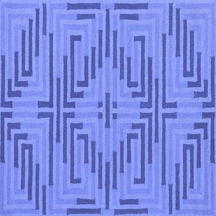 Square Machine Washable Abstract Blue Contemporary Rug, wshcon2279blu