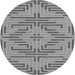 Square Abstract Gray Contemporary Rug, con2279gry