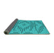 Sideview of Abstract Turquoise Contemporary Rug, con2279turq