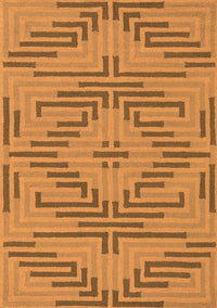 Abstract Orange Contemporary Rug, con2279org