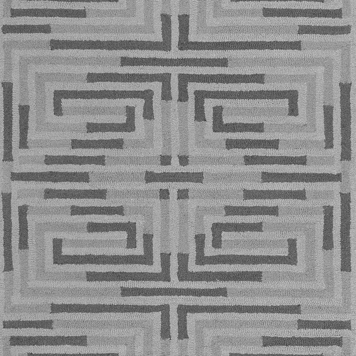 Serging Thickness of Machine Washable Abstract Gray Contemporary Rug, wshcon2279gry