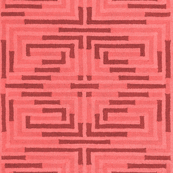 Machine Washable Abstract Red Contemporary Rug, wshcon2279red