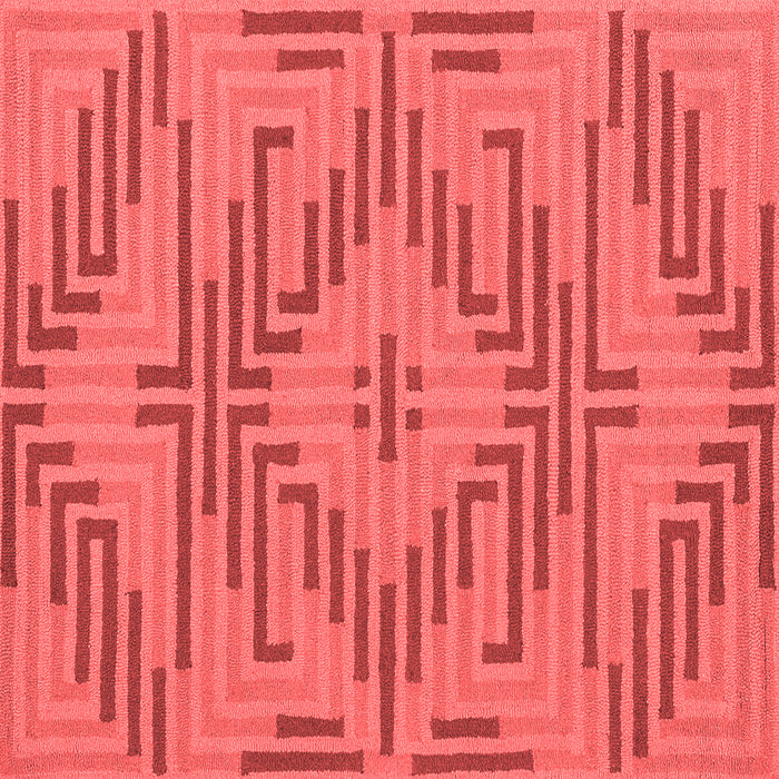 Machine Washable Abstract Red Contemporary Rug, wshcon2279red