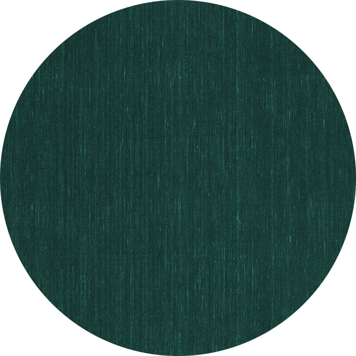 Round Machine Washable Abstract Turquoise Contemporary Area Rugs, wshcon227turq
