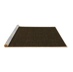 Sideview of Machine Washable Abstract Brown Contemporary Rug, wshcon227brn