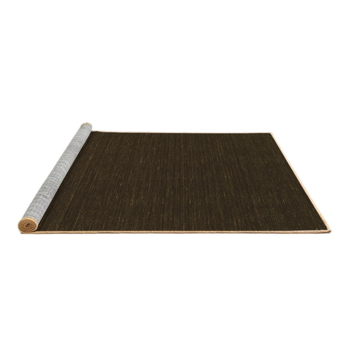 Sideview of Machine Washable Abstract Brown Contemporary Rug, wshcon227brn