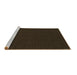 Sideview of Machine Washable Abstract Brown Contemporary Rug, wshcon227brn