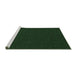 Sideview of Machine Washable Abstract Emerald Green Contemporary Area Rugs, wshcon227emgrn