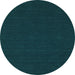 Round Abstract Light Blue Contemporary Rug, con227lblu