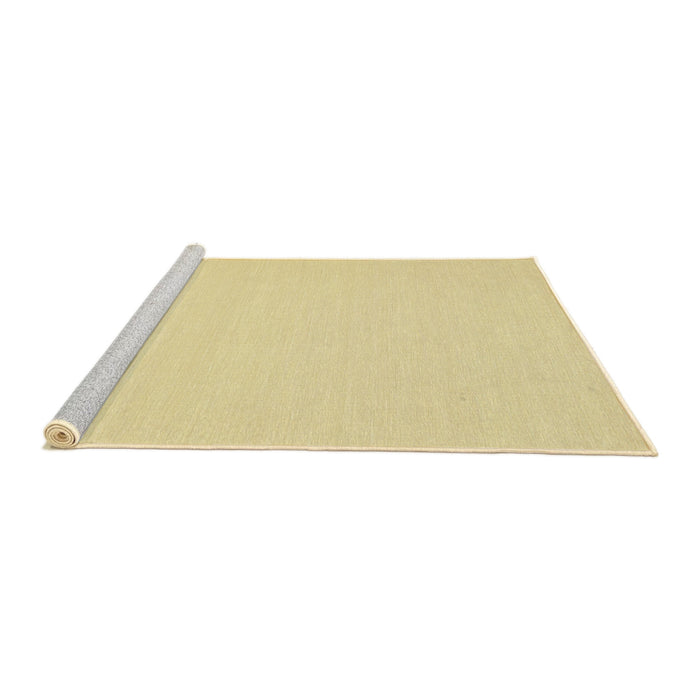 Serging Thickness of Machine Washable Contemporary Mustard Yellow Rug, wshcon228