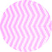 Round Solid Pink Modern Rug, con2280pnk