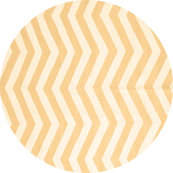 Round Machine Washable Solid Brown Modern Rug, wshcon2280brn