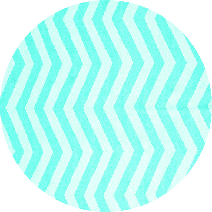 Round Solid Turquoise Modern Rug, con2280turq