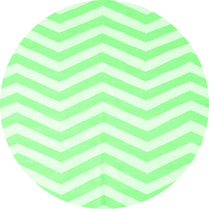 Round Solid Emerald Green Modern Rug, con2280emgrn