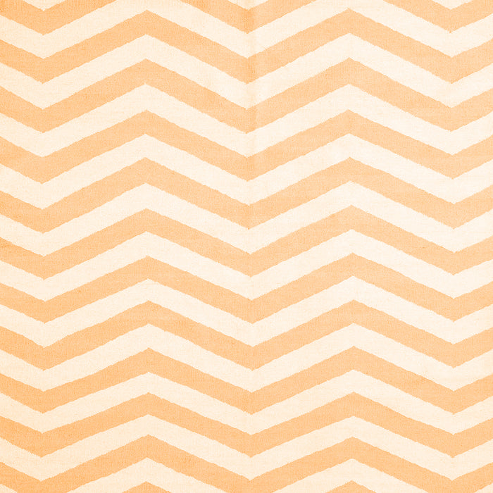 Round Machine Washable Solid Orange Modern Area Rugs, wshcon2280org