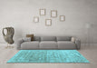 Machine Washable Abstract Light Blue Contemporary Rug in a Living Room, wshcon2281lblu