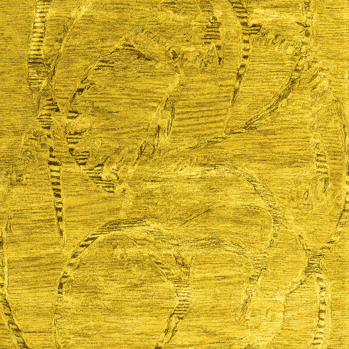 Abstract Yellow Contemporary Rug, con2281yw