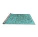 Sideview of Machine Washable Abstract Light Blue Contemporary Rug, wshcon2281lblu