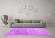 Machine Washable Abstract Purple Contemporary Area Rugs in a Living Room, wshcon2281pur