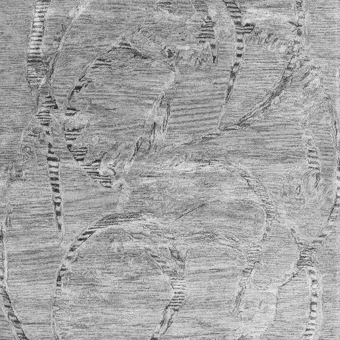 Serging Thickness of Machine Washable Abstract Gray Contemporary Rug, wshcon2281gry